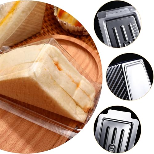 Azonee Clear Sandwich Packing Boxes, Triangle Food Containers for Sandwiches, Cakes, Desserts, and Hamburgers, Take Out Containers, 50pcs