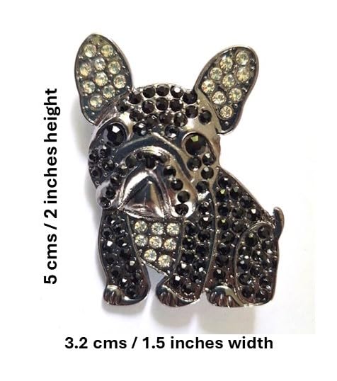 French Bulldog Brooch, Dog Pin, Frenchie Brooch, Crystal Animal Brooch, Fashionable Dog Brooch, Brooch For Women, Girl, Men, Frenchie Lovers Gift, Frenchie Accessories, Gift For Frenchie Parents