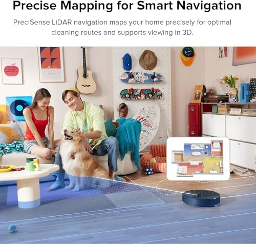 roborock Q5 Pro Robot Vacuum and Mop Combo, 5500Pa Suction, DuoRoller Brush, LiDAR Navigation, Robotic Vacuum Cleaner with 240 min Runtime, Smart No-Go Zone, Perfect for Pet Hair