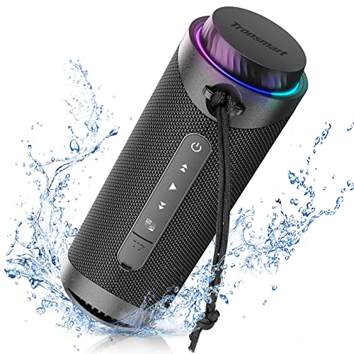 Tronsmart T7 30W Waterproof Portable Speaker, SouldPulse Audio with 360 Surround Sound, Bluetooth V5.3, IPX7 Waterproof, TWS, Battery 4000mAh, Custom EQ via APP - Black