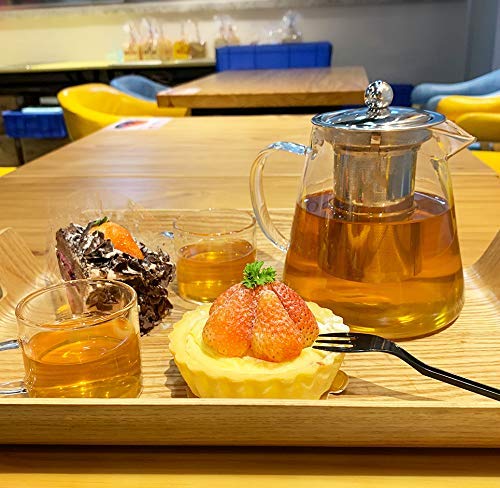 TMOST Glass Teapot with Infuser Tea Pot 32oz/43oz Tea Kettle Stovetop Safe Blooming and Loose Leaf Tea Maker Set (43oz/ 1300ml)