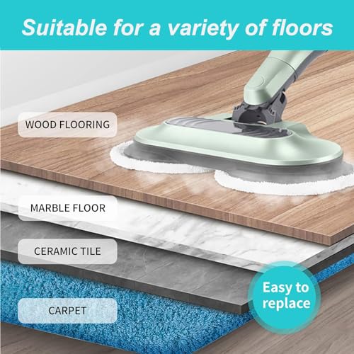 AIR U+ 8 Pack Replacement Steam Mop Pads for Shark S8201 S8001 S7001 S7201 S7000AMZ S7000 S7005 S7020 S7001C Steam Mop, Steam & Scrub All-in-One Scrubbing and Sanitizing, Dirt Grip Scrub Washable Pad