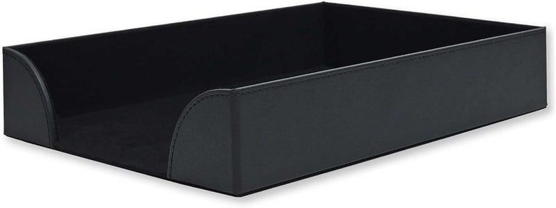 FIS Executive Desk Set with Italian PU Materials, Set of 6 Pieces Desk Set Organizer, Black Color, Pack in Gift Box-FSDS181BK