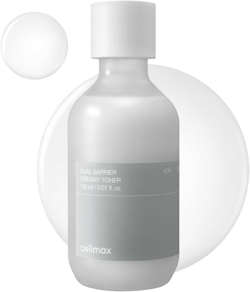 Dual Barrier Creamy Toner with Ceramides, Oil & Alcohol Free, Facial Astringent, Hydrating, Calming, Soothing, Non Irritating, Dry Sensitive Oily Combination Skin,150ml