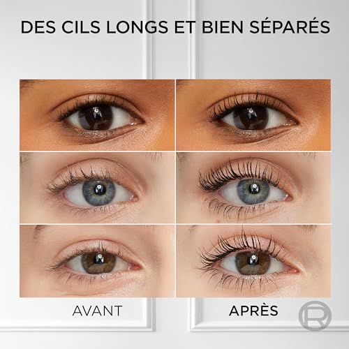 L'OREAL PARiS Telescopic Mascara Magnetic Black, Precise Application for Up to 60 Percent Longer Looking Lashes