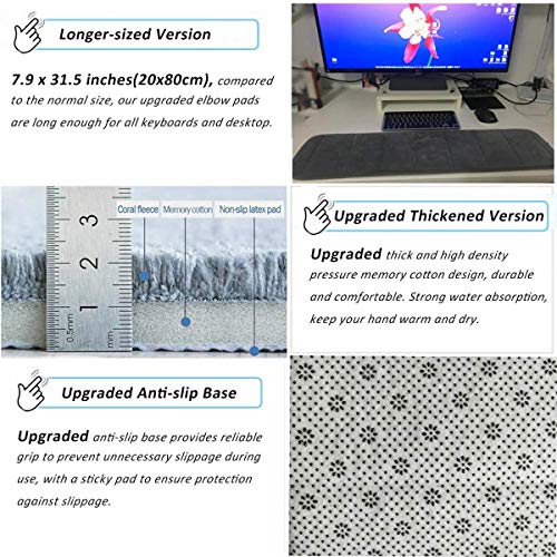 Lakobos Keyboard Wrist Rest Gaming Memory Foam Hand Palm Rest Wrist Rest Support for Office, Computer, Laptop, Mac Typing and Wrist Pain Relief and Repair