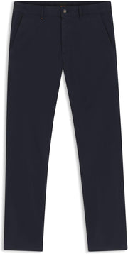 Men's Chino Slim Fit Chino Made of Elastic Cotton Satin - Blue