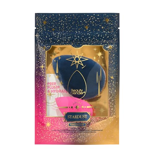 Beautyblender® | Stardust 2-Piece Beauty Blender Blend and Bake Set, Original Pink Makeup Sponge and Limited Edition Power Pocket Puff
