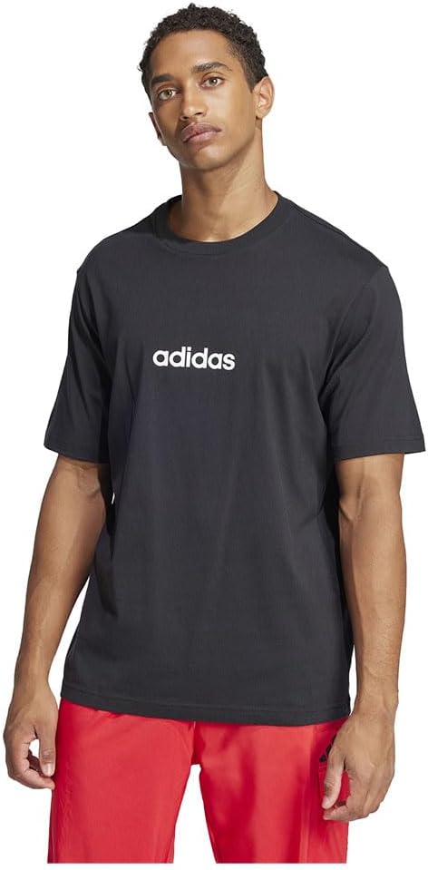 Men Essentials Linear Single Jersey Tee - Black