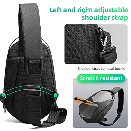 Mark Ryden Anti-theft Sling Chest Bag Handbag for Men Waterproof Crossbody Travel Shoulder Bag Fit for 9.7" ipad