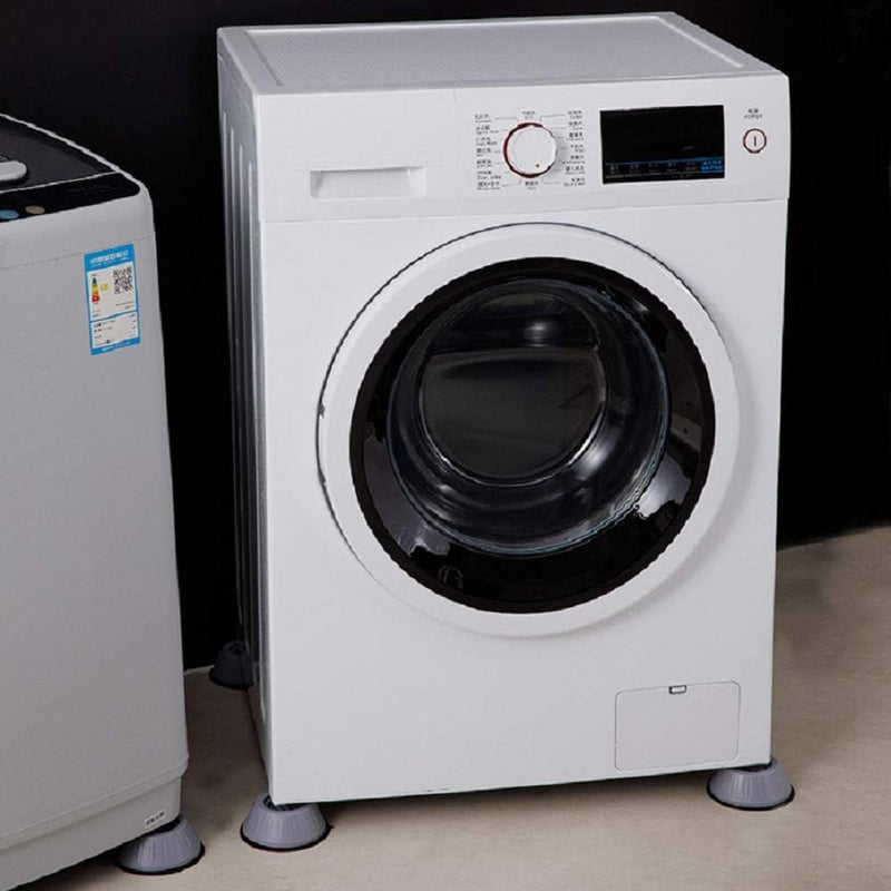 WANLIAN Shock and Noise Cancelling Washing Machine Support, ABS1, Black Rubber Round Pads