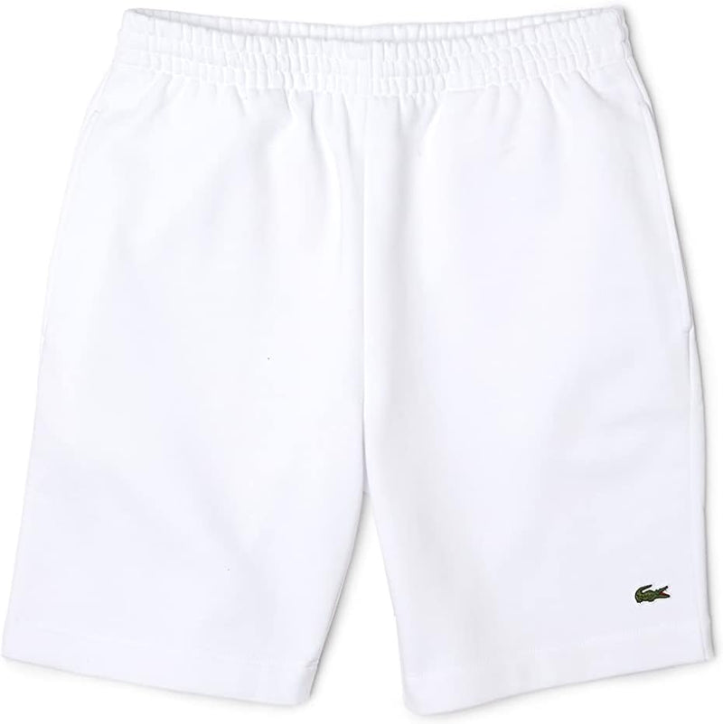 mens Organic Brushed Cotton Fleece Shorts - White