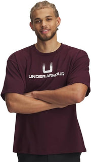 Mens UA HWT U LOGO SS SHIRT - RED