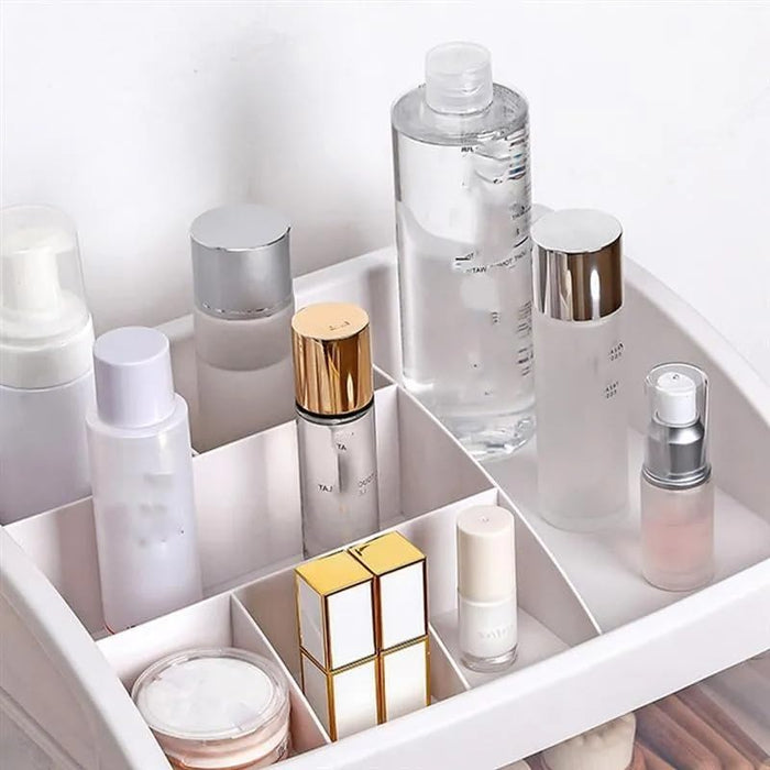 ALOXE Cosmetic Organizer Box Drawers Storage Plastic Stationary Box | Make Up Organiser For Women