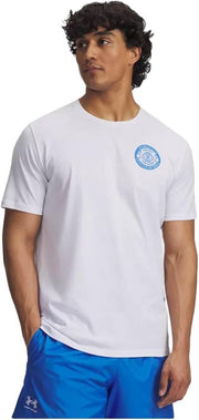 Mens UA ARMOUR CLUB SS, MD SHIRT (pack of 1) - WHITE