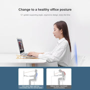 Nillkin Laptop Bolster Portable Stand for Laptop & Tablet Zinc-Alloy Foldable Riser with Ergonomic 12 Golden Angle, Airflow Cooling, Non-Slip Pads & Travel-Friendly Compact Design Silver - Silver Bolster