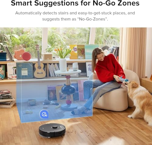roborock Q5 Pro Robot Vacuum and Mop Combo, 5500Pa Suction, DuoRoller Brush, LiDAR Navigation, Robotic Vacuum Cleaner with 240 min Runtime, Smart No-Go Zone, Perfect for Pet Hair