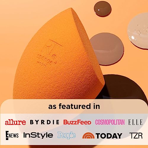 Real Techniques New! Our 3In1 Multifunctional Miracle Complexion Sponge Paired With A Travel Sponge Case Helps You Get A Natural Looking Finish Wherever You Go., Orange