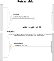 KKD Stainless Steel Retractable Adjustable Lockable Hanging Washing Line (Rose Gold)
