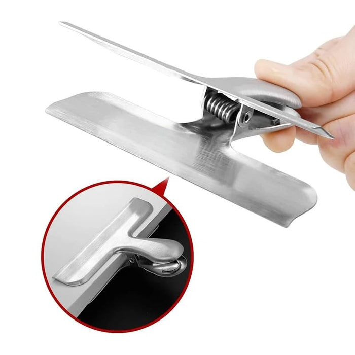 10pcs Metal Chip Food Bag Clips Universal Home Kitchen Food Snack Clips Stainless Steel Snack Bag Sealing Clip Clamp 7.6x6.2cm