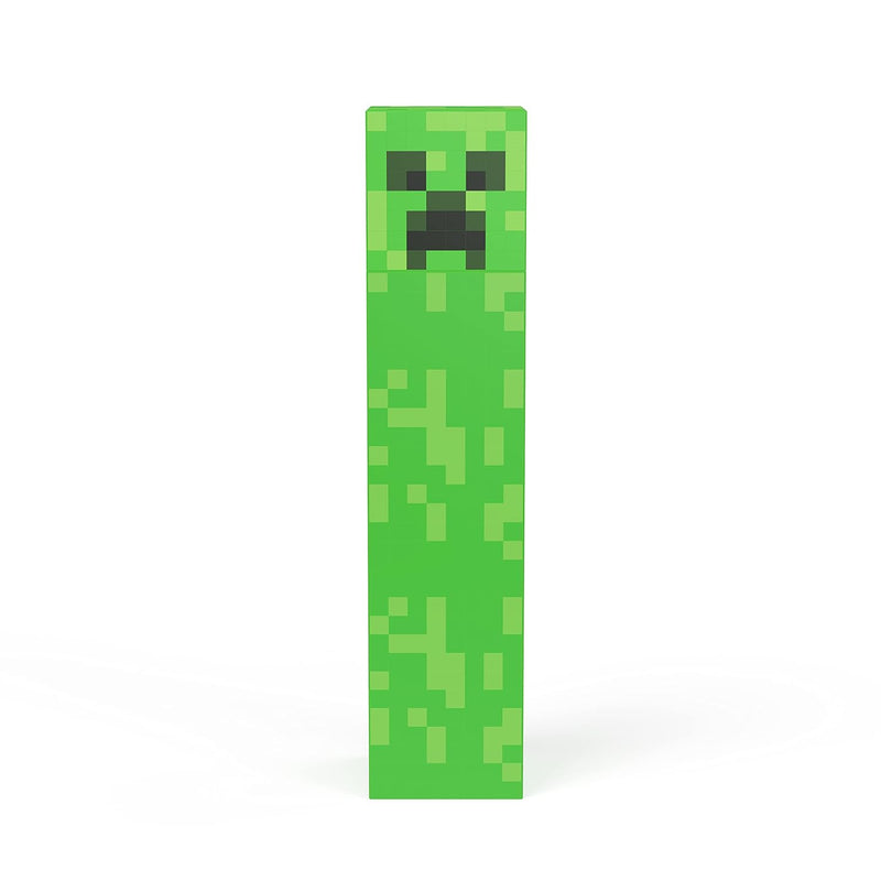 Zak Designs Minecraft Creeper Square Shaped Water Bottle with Screw-on Lid, Durable Material Water Bottle Has Break Resistant Design (22oz, Plastic, Non BPA)