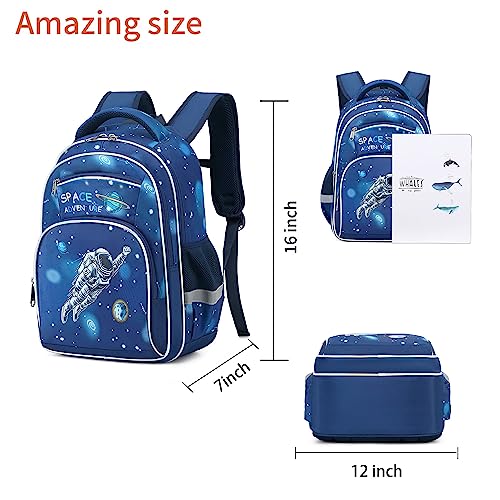 NALACAL Kids Backpacks, Kindergarten Perfect Size School Backpack for Girls and Boys, Water Resistant Easy to Clean Preschool Book Bag for Kids, 16 inch Multifunctional Cute Large Capacity