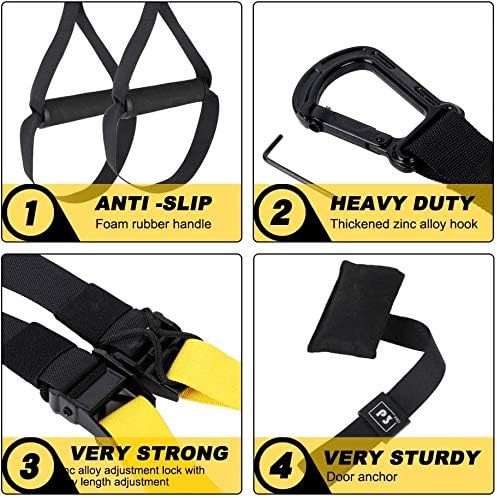 GT P3 PRO Training Suspension Trainer Home Gym Resistance bands Hanging Belt Sport Gym Workout Fitness Suspension Exercise Pull Rope Straps Training