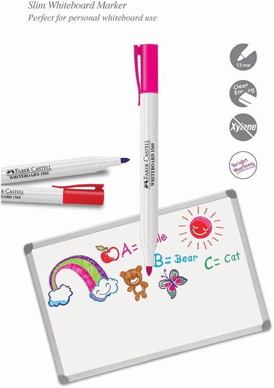 Faber-Castell Whiteboard Marker Slim Wallet Of 6Pc Pack of 2