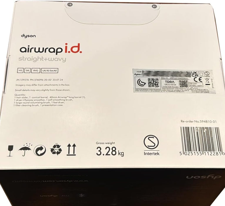 Dyson Airwrap i.d. Multi-Styler and Dryer Straight+Wavy HS08 - Bluetooth Enabled - for Perfect Curls (Ceramic Patina/Topaz)