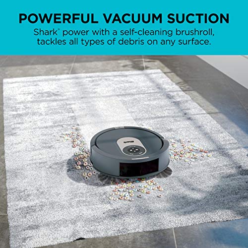 Shark AI Robot Vacuum, Smart Mapping|Scheduling|Pet Hair Pick Up|Logical Navigation, Black/Silver (RV2001), Carpet