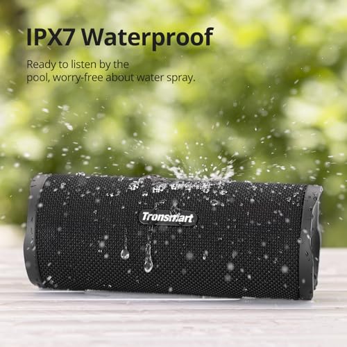Tronsmart Mirtune C3 Portable Bluetooth Speaker, 24W Stereo Sound, IPX7 Waterproof, 12H Playtime, Stereo Pairing Bluetooth 5.3, for Outdoor, Home, Party (Black)