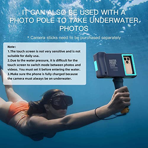 Nisso Waterproof Underwater Snorkeling Diving Phone Case for iPhone 16/15/14/13/12/11 Pro Max Mini Xr/X/Xs and Galaxy S24/S23/S22/S21 Ultra Plus Professional [15m/50ft] Photo Video Cover Teal