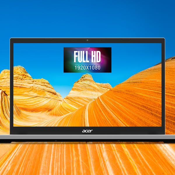 Acer Aspire Go 15 Slim Laptop with 15.6" FHD IPS/Intel i3-N305 /8GB LPDDR5 RAM/128GB SSD/Windows 11 Home/English KB/Silver