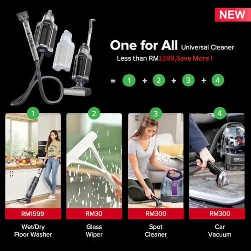 Airbot iClean Omni X All-in-one Multi-surface Utimate Vacuum Floor Wash handheld vacuum cordless;stick vacuum cleaner;floor wash;carpet wash;window;spin mop;dust mite;all in one