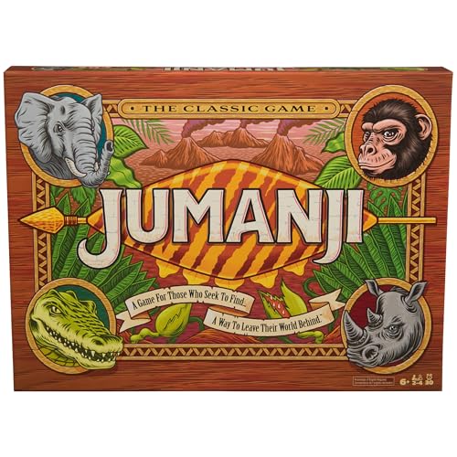 Spin Master Games Jumanji The The Classic Scary Adventure Family Board Game Based on The Action-Comedy Movie, for Kids and Adults Ages 8 & up