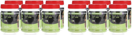 RoyalFord Round Airtight PET Jar RF11095 500ml Set of 6 Storage Containers Transparent Jar for Pulses, Cereals and Spices For Kitchen Organization PET Canister Kitchen, Clear - 500 ml, 6 piece (Pack of 2)