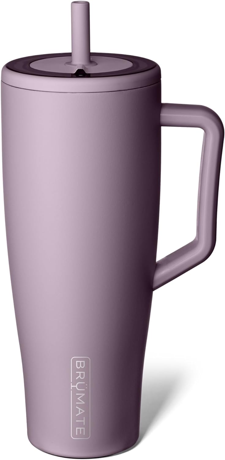BrüMate Era 40 oz Tumbler with Handle and Straw | 100% Leakproof Insulated Tumbler with Lid and Straw | Made of Stainless Steel | Cup Holder Friendly Base | 40oz (Dune)