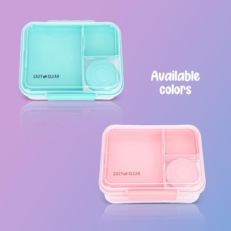 3/4/5 Compartment Convertible Bento Lunch Box with Gravy Bowl, Green