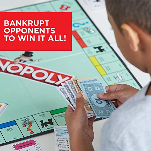 Monopoly Board Game | Family Board Games for Adults and Kids | Ages 8 and Up | 2 to 6 Players | Strategy Games | Family Gifts