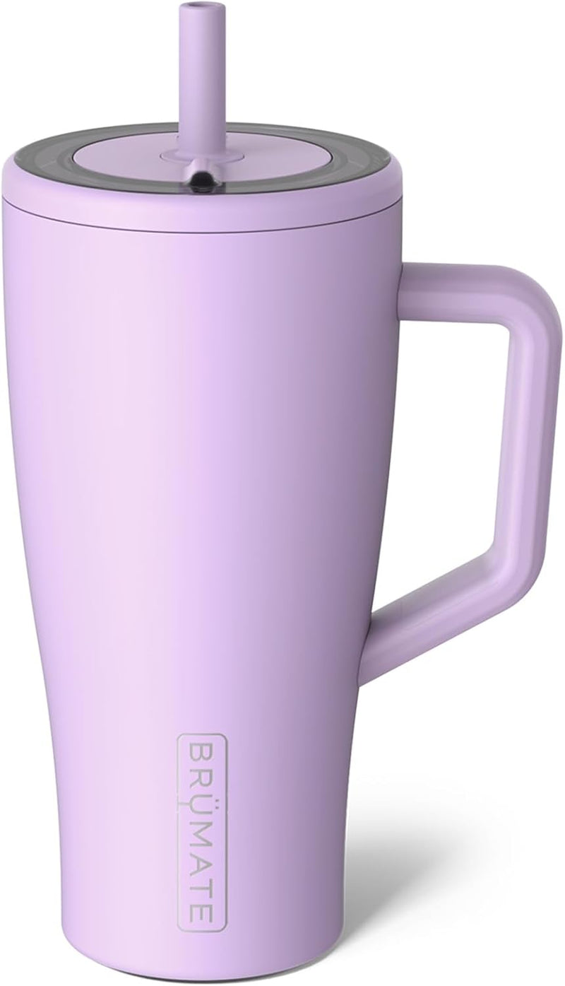 BrüMate Era 40 oz Tumbler with Handle and Straw | 100% Leakproof Insulated Tumbler with Lid and Straw | Made of Stainless Steel | Cup Holder Friendly Base | 40oz (Dune)
