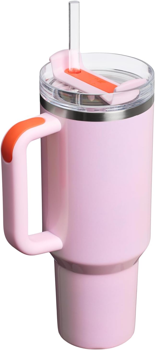 Stanley Quencher H2.0 Tumbler with Handle & Straw 30 oz | Twist On 3-Way Lid | Cupholder Compatible for Travel | Insulated Stainless Steel Cup | BPA-Free | Cherry Blossom