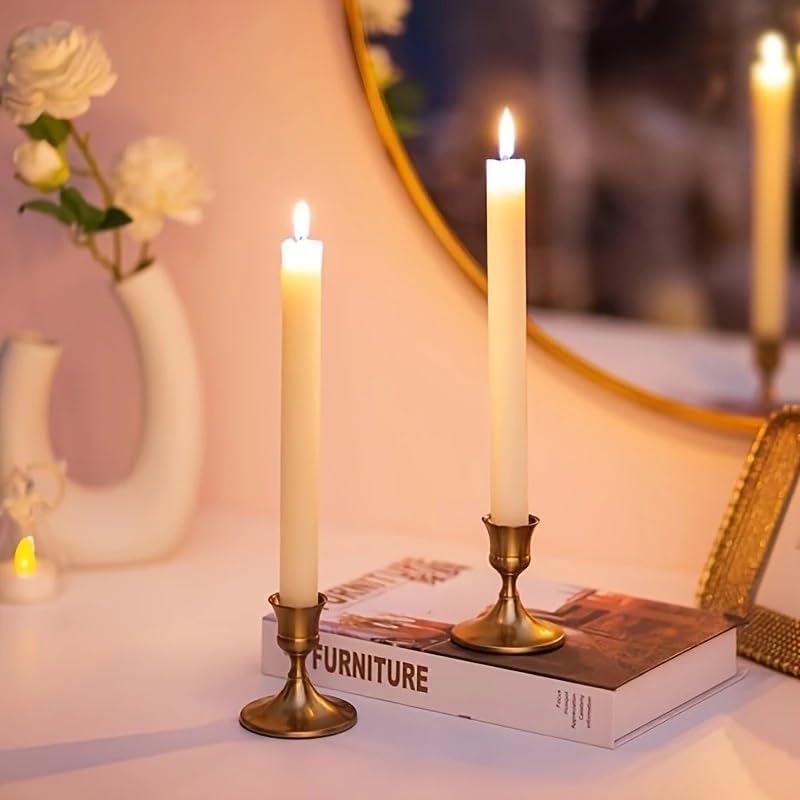 2pcs Elegant Golden Candle Holder.Ideal for Dining Table Centerpiece, Holiday Decor, Wedding, and Home Accent, Metallic Finish, Tabletop Mounting.Elegant,Durable,Metal Home Decoration Candle Stand.