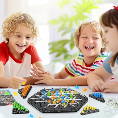 TABBOOT Chain Triangle Chess Game | Triggle game | Geometry Chain Chess Puzzle for 2-4 Players for Family Nights | Desktop Triangle Tactics Game Gift for Kids and Adults