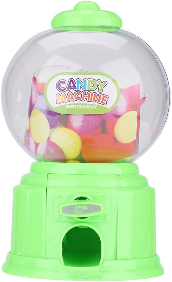 Candy Dispenser Machine for Treats Under 1.5cm, Plastic Vending Toy for Home or Party Use - Green