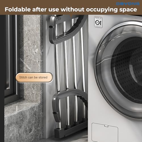 DAYONG Portable Clothes Drying Rack,Clothes Hanging for Balcony,Windowsill and Guardrail,Laundry Rack Door Hanger Rod for Indoor Outdoor for Towels, Lingerie, Hosiery,Shoes (Telescopic 51-90cm)