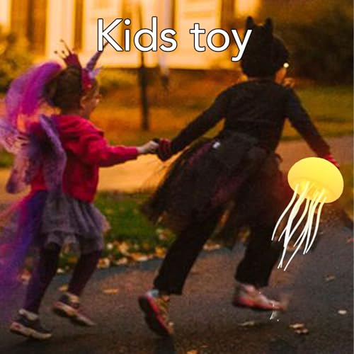 Jellyflow Lamp, RGB Gradient Voice Control Jellyfish Lamp, 1000mAh Rechargeable Floating Jellyfish Lamp with 9 Flexible Tentacles, for Bedrooms, Living Room and Gifts