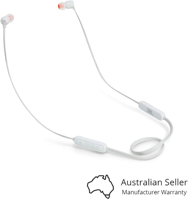 JBL T110BT Wireless In-Ear Bluetooth Headphones - White