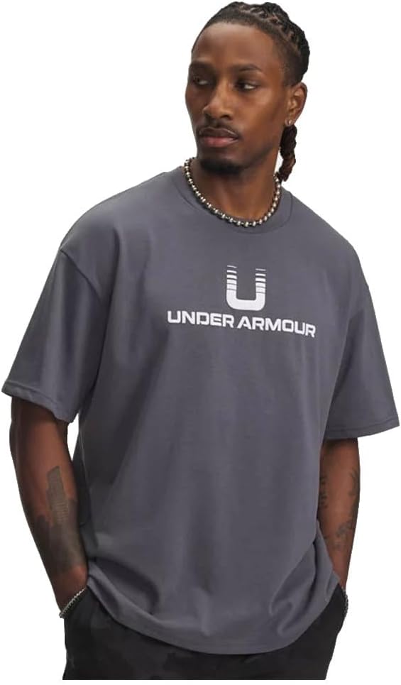 Mens UA HWT U LOGO SS SHIRT - GREY