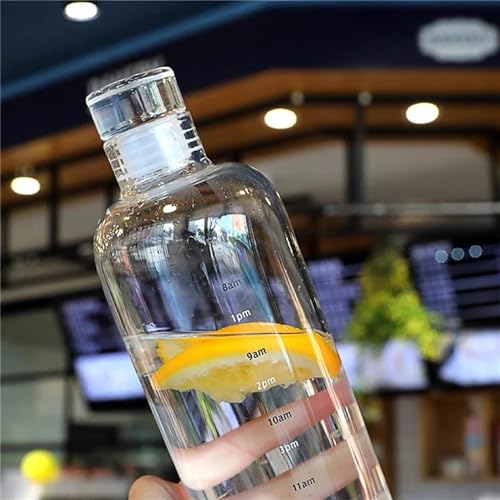 KVIVI 500ml Water Bottle Clear Plastic Water Bottle with Caps, Leak Proof & Spill Proof Daily Drinking Water Bottles, Hot & Cool Water Bottle Container, Portable for Travel Hiking Gym Sports (Black)