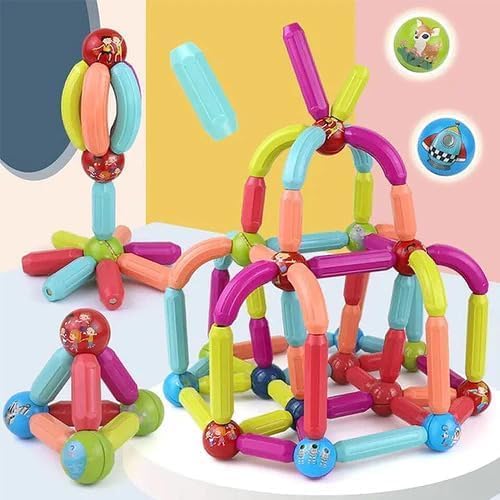 Baybee Magnetic Tiles for kids Magnetic Building Blocks Toys Educational Toys Magnetic Blocks Stacking Toys Kids 3D Magnet Building Puzzle for kids Toddler Boys & Girls 3+Year (26 Pcs) - 26 Pcs